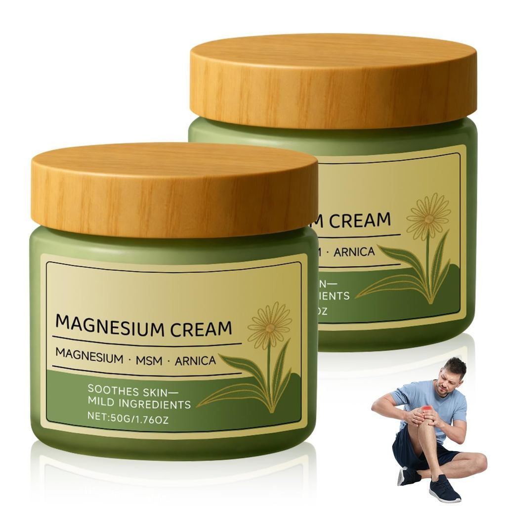 Creme de Limpeza/Sérum Facial Cosmético/Tratamento Facial com Magnésio, MSM e Arnica - 50g/1.76oz, Rápida Absorção, Não