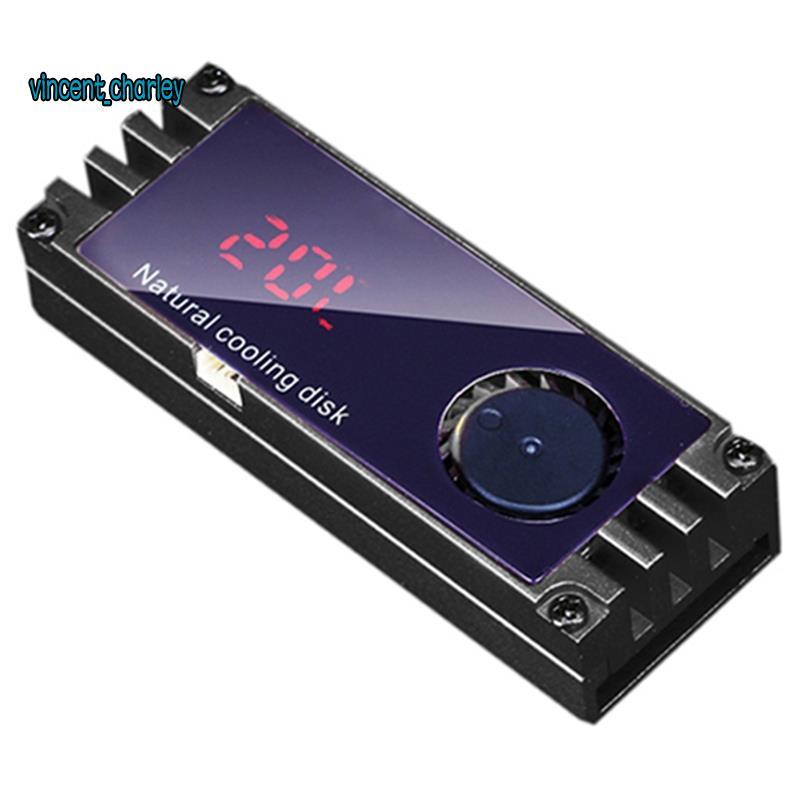 [vincent_c] M2 SSD Dissipador De Calor Cooler Temperatura OLED Display Digital M . 2 2280 NVME Disco Rígido De Estado Só