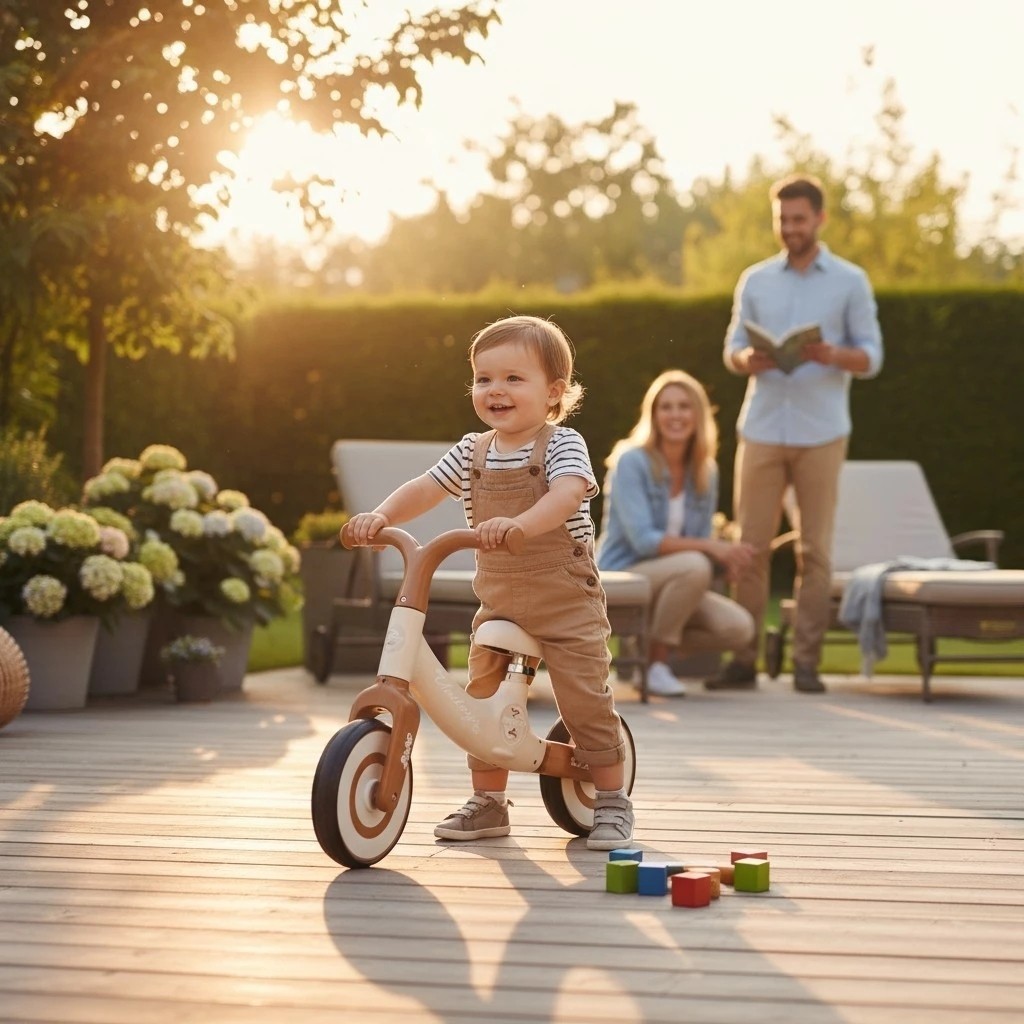 Bicicleta Equilibrio Infantil Marrom Sem Pedal Balance Bike Aprender Andar Treino Criança