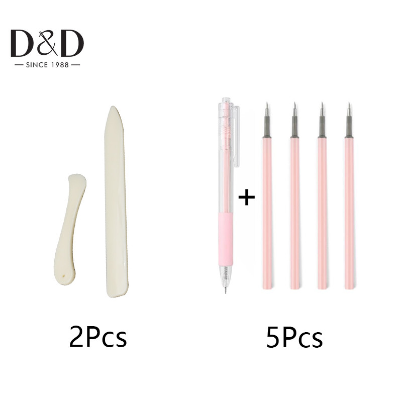 7 Peças Faca De Origami Fofa E Caneta De Contabilidade Rosa Portátil Artesanal Conjunto De Ferramentas Criativas