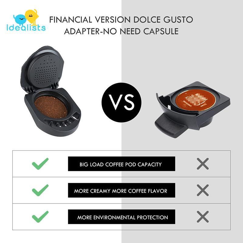 Adaptador De Cápsula Reutilizável Idealists Para Café Dolce Gusto Conversível Com Genio Nice