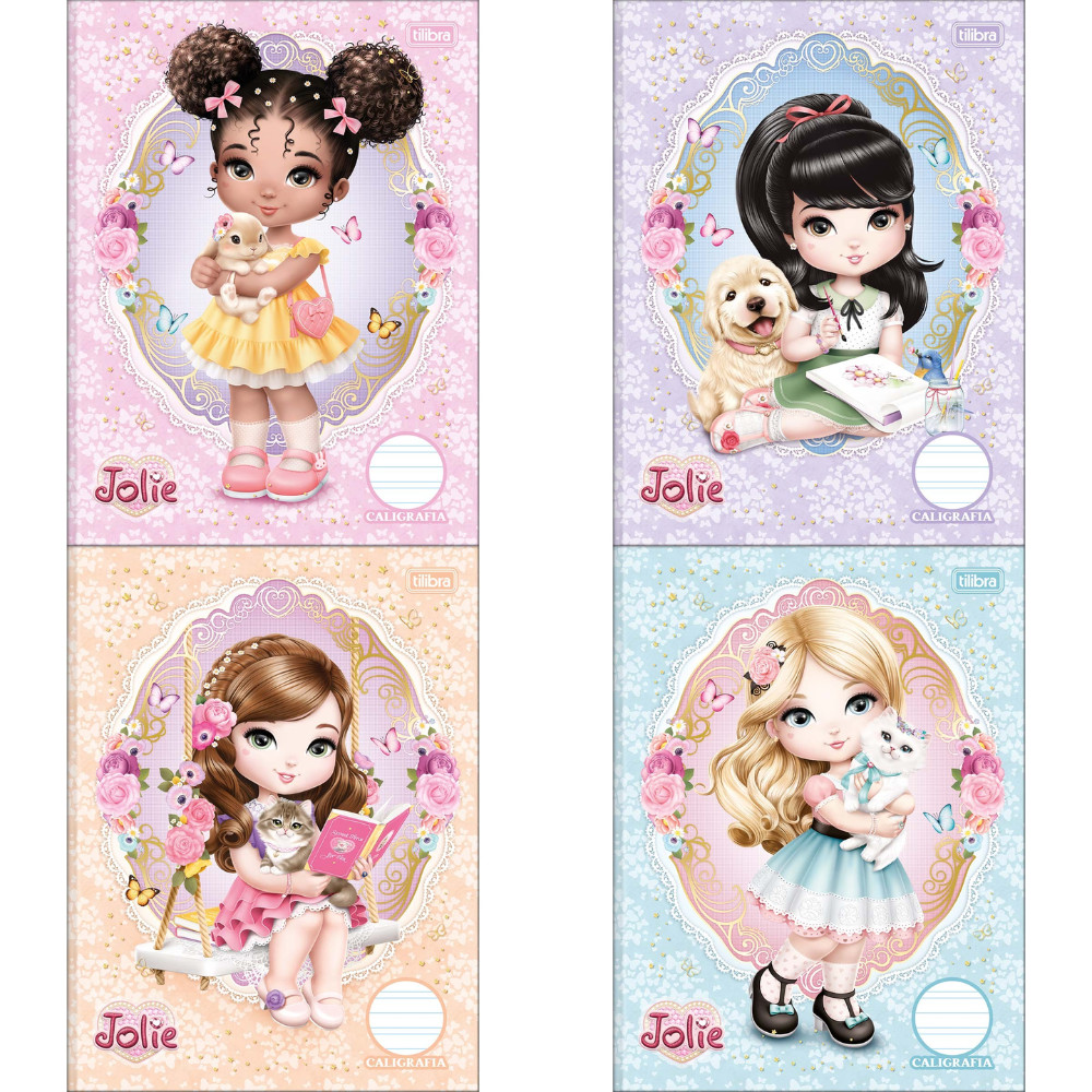 Caderno brochura Caligrafia Jolie Feminino 40F- Unidade