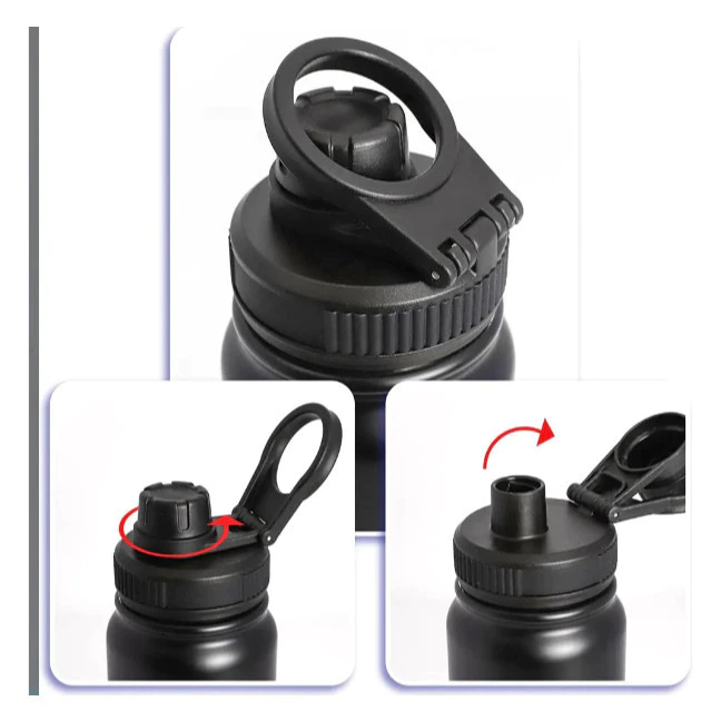 Garrafa Térmica de Inox com Capinha Protetora de Silicone Antiderrapante — foto 5