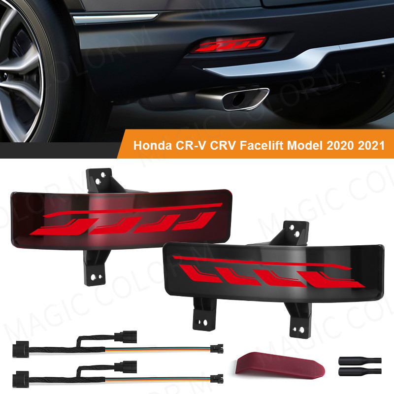 Para Honda CRV CR-V 2020 2021 2022 LED Amortecedor Traseiro Refletor Luz Fluxo Dinâmico Sinal De Volta Aviso Freio Lâmpa