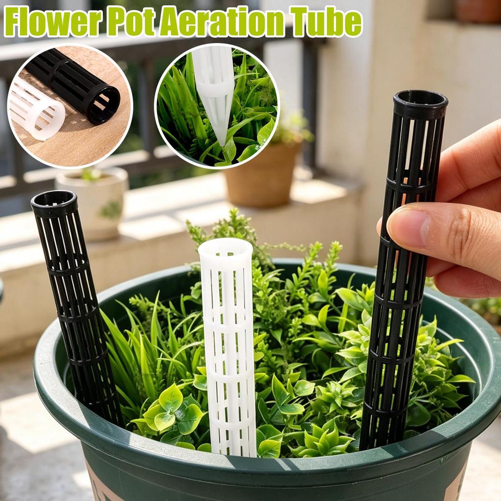 Estaca De Aeração De Raiz De Plástico PP Durável-Tubo De Ventilação De Solo Anti-Rot Vaso De Plantas Aparável Reutilizáv