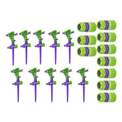 Kit 10 Irrigador Setorial Tipo Espiga+10 Conec. Mang.palisad