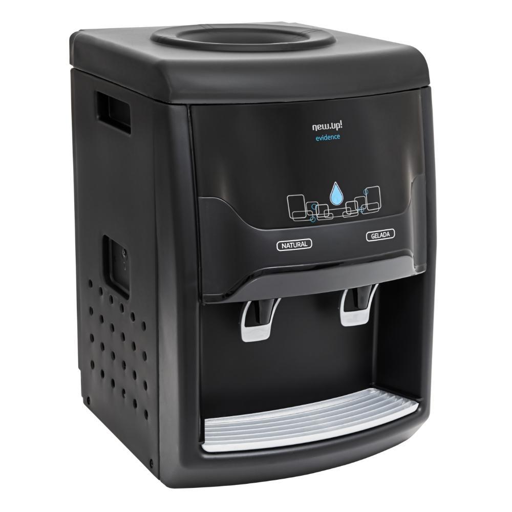 Bebedouro de Mesa Newup Evidence Preto 127V com Refrigeração de Alta Performance