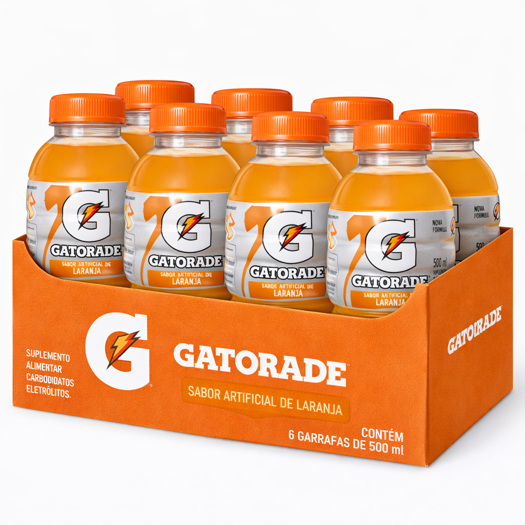 Gatorade Laranja 500ml - 6 Unidades Isotonico