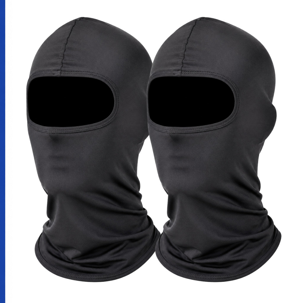 Kit 2 Balaclavas Pretas Proteção Uv50+ Ciclismo Moto Bike