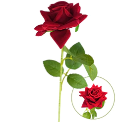 Flor Realista De Plástico Decorativo Rosas Vermelhas - Castela