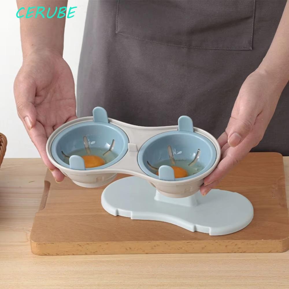CERUBE Fogão De Ovos De Micro-Ondas Para Cozinha De 2 Peças , Com Cesta De Filtro Caçador Plástico , 1/2 Cavidade