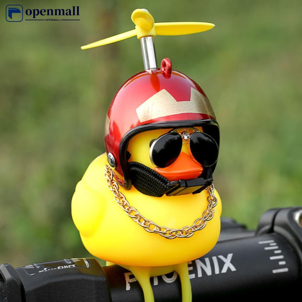 Nobleflying Pato Em Pé Com Capacete Vento Quebrado Pequeno Amarelo Bicicleta De Estrada Do Motor Equitação Ciclismo Aces