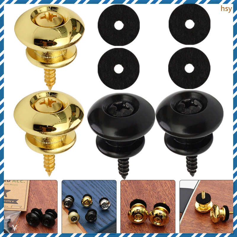 4 Pçs Botão Cinta De Guitarra Botões Elétricos Cogumelo Acústico Baixo Cintas Fivela huyisheng