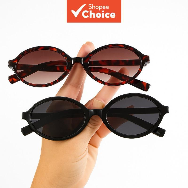 Óculos De Sol Ovais Vintage Para Mulheres Com Padrão De Tartaruga Condução Da Moda Estojo UV400