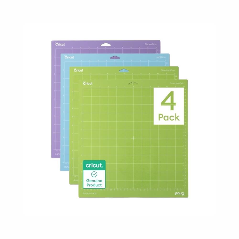 Cricut Base de Corte Pacote com 4 unidades Aderência Leve, padrão e forte - 30,5 cm x 30,5 cm