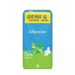 Absorvente Externo Sempre Livre Adapt Com Abas Suave 16 Unidades