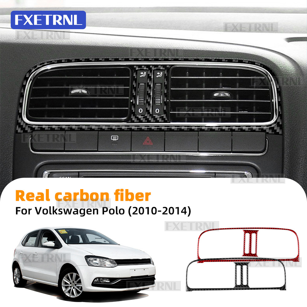 Para Volkswagen Polo 2010-2014, Moldura da Saída de Ar Central do Console do Carro, Acessórios Internos