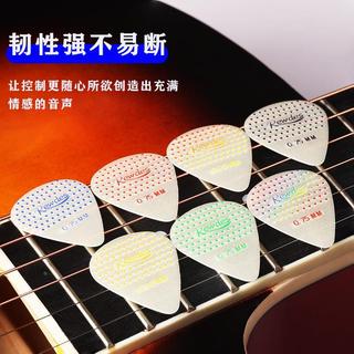Palhetas luminosas antiderrapantes para guitarra, palhetas fluorescentes para guitarra, celulóide 0.75, palhetas luminos