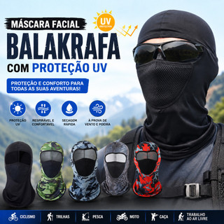 Balaclava  Facial UV Respirável para Moto, Pesca e Esportes