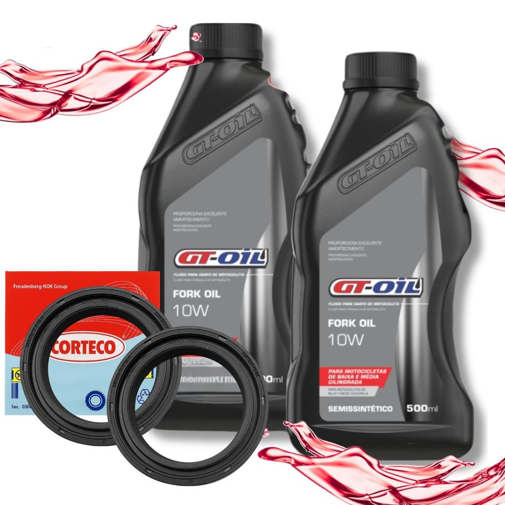 Kit Óleo da Bengala Cb 300f Twister / Cb 500f / Cb 500x / Cbx 250 Twister Gt Oil 10w + Retentores