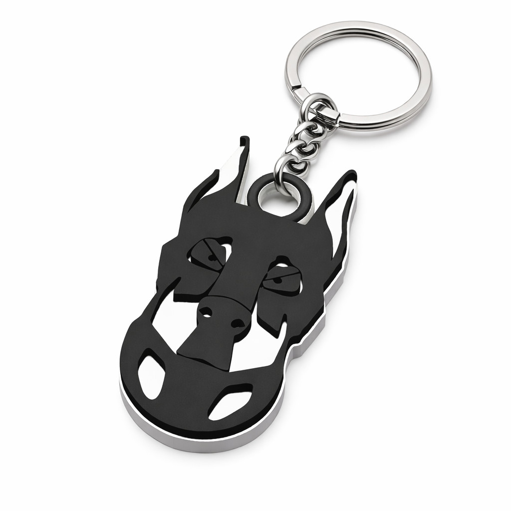 Chaveiro Doberman Premium com Argola Reforçada - Design Exclusivo / Adereço para Mochila
