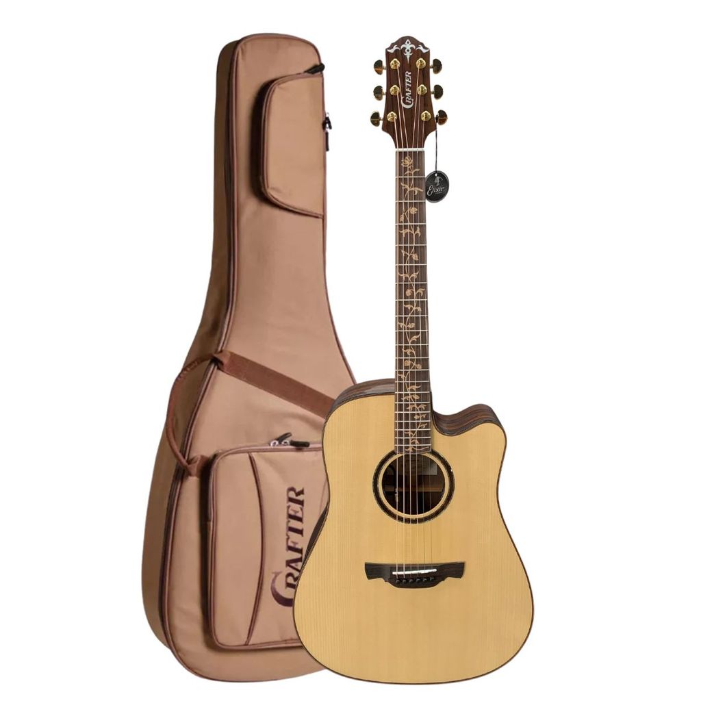 Violão Eletroacústico Folk Crafter STG D-28CE PRO Com Bag