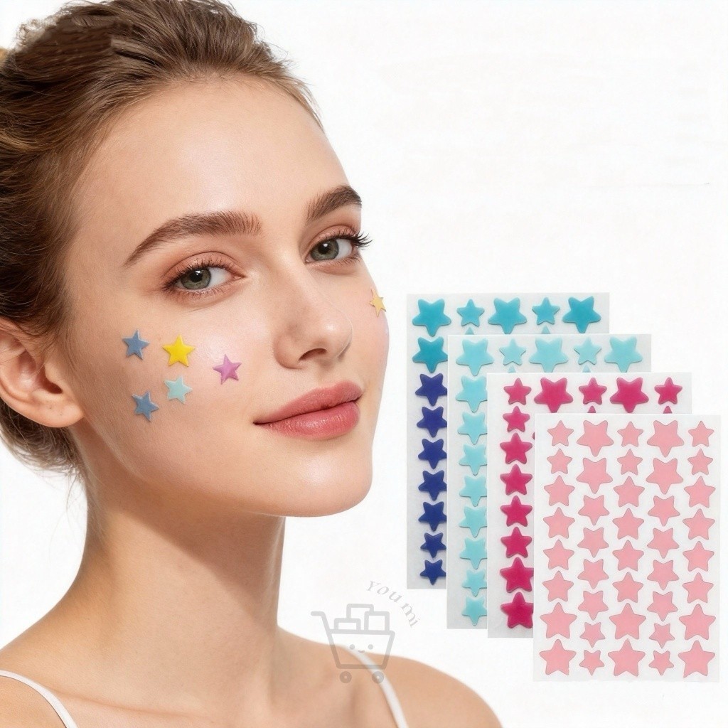 Kit240 Pcs Adesivos antiacne em formato de estrela-Adesivos hidrocoloides antiacne-macio e não irritante