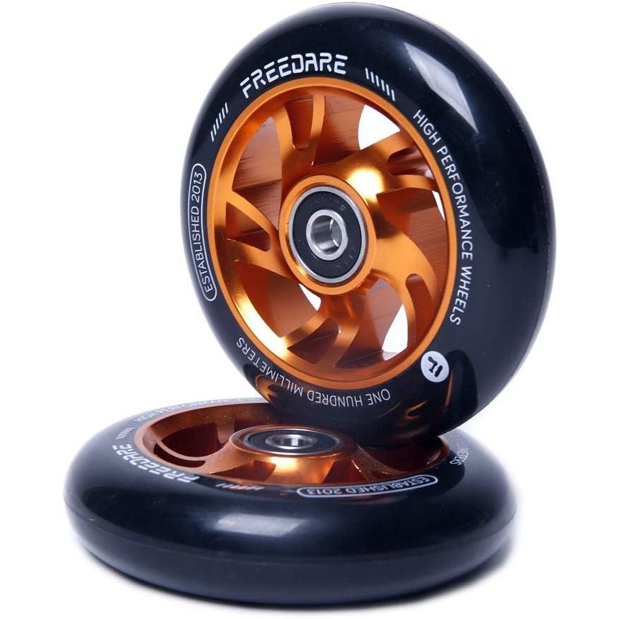 Rodas de Substituição FREEDARE 100mm Pro Stunt Scooter Par 2 peças com Rolamentos ABEC