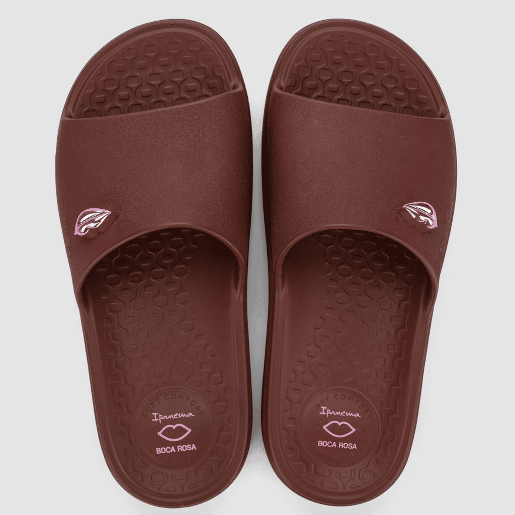 Chinelo Ipanema EVA Pluma Slide Boca Rosa 27606