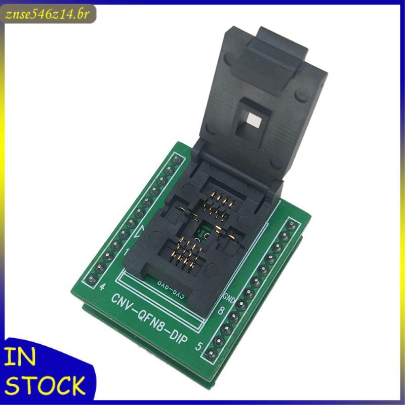 [Bjrw] QFN8 DFN8 WSON8 Programação Soquete Pino Passo 1.27mm IC Tamanho Do Corpo 6X8 mm De Teste Clamshell Adaptador ZIF
