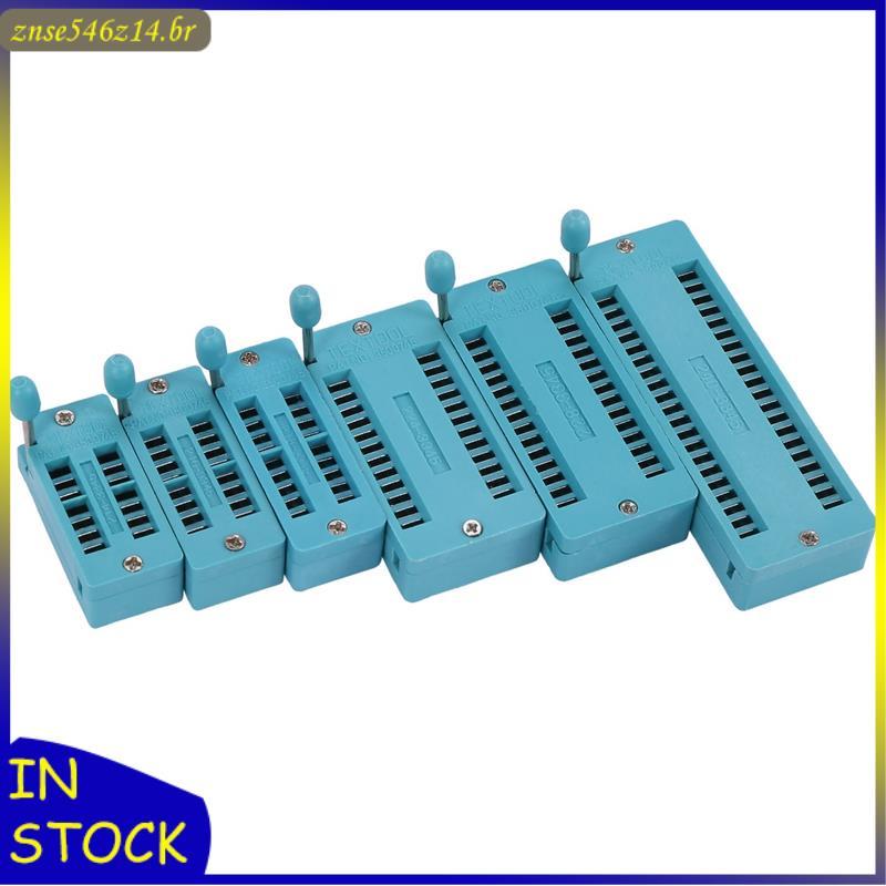 [Rbw] 6PC Universal 14/16/18/24/28/40 Pinos Teste IC ZIF Soquete Melhoria Da Casa Quente