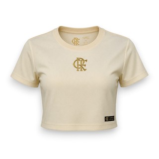 Camisa Cropped Flamengo Feminina Off White Oficial