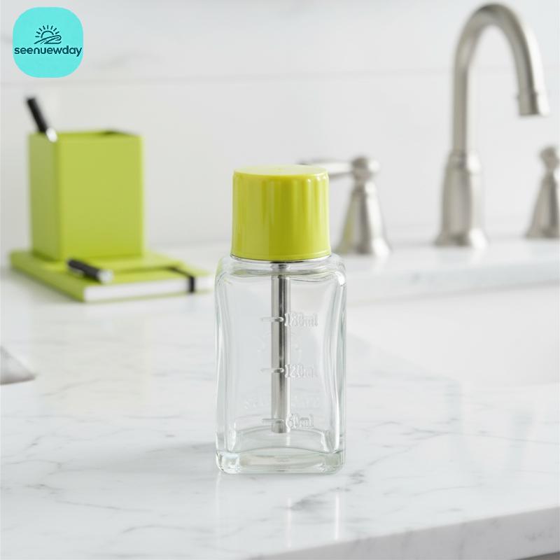 [seenuewday] Garrafa De Vidro Para Unhas 15ml Funil De Prensa Recipiente Vazio À Prova De Vazamentos Removedor De Esmalt