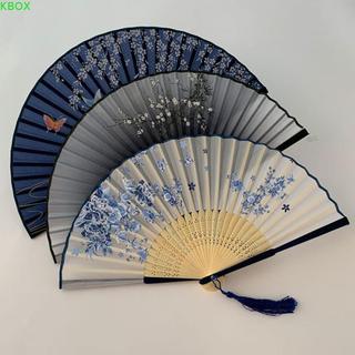 KBOX Ventilador Dobrável Qualidade Estilo Vintage 1 Peça Multi-Padrão Elegante Leque De Mão Para Dança De Verão