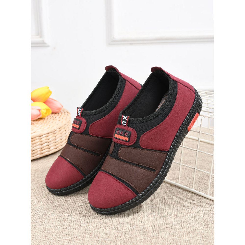 Sapatos idosos femininos primavera outono antiderrapante sola macia sapatos de avó confortáveis sapatos de mãe sapatos p