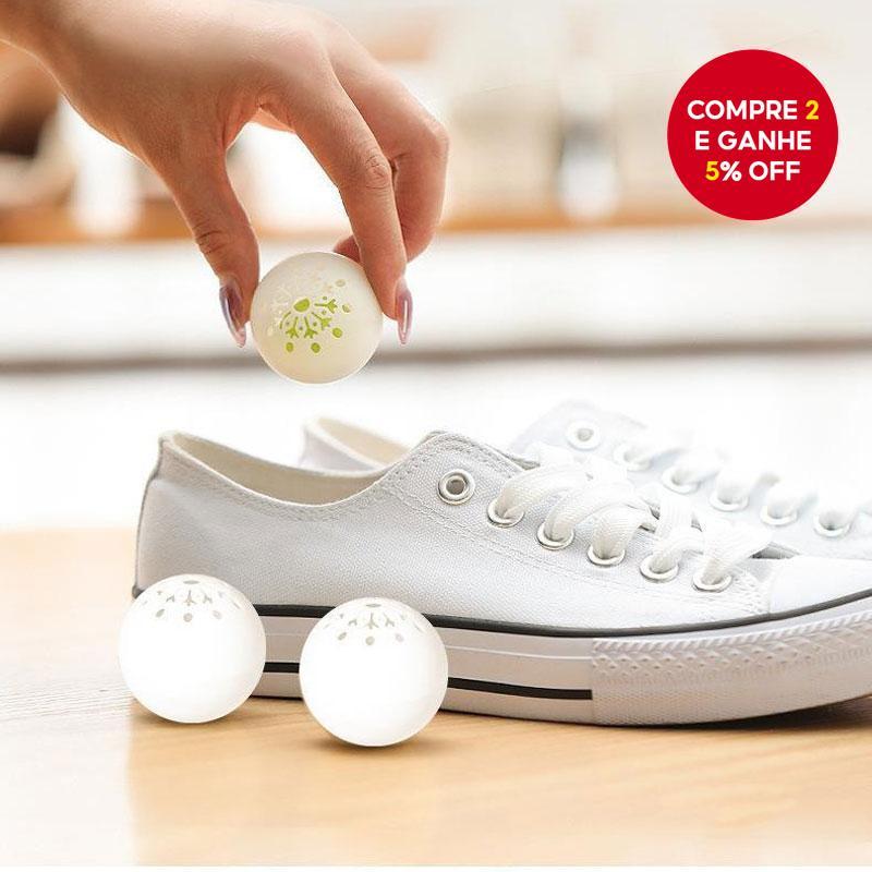  6PCS Bolas Desodorizadoras para Sapateira Odorização Duradoura e Remoção de Cheiros para Closets