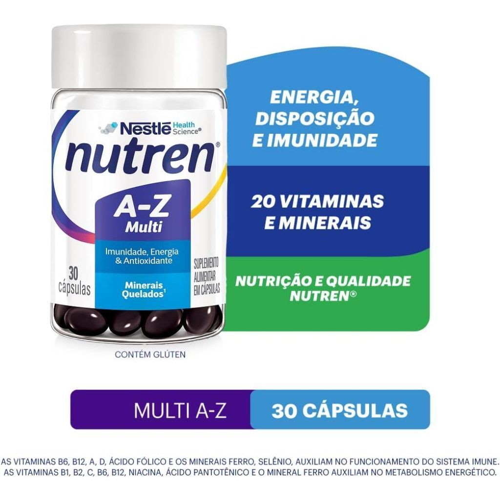 Nutren A-Z Multi Nestlé Com 30 Cápsulas - multi vitaminico mineral
