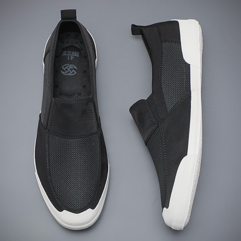 Verão novo estilo sapatos de lona masculinos sapatos de pano All-Match respirável sapatos masculinos de um Pedal velho p