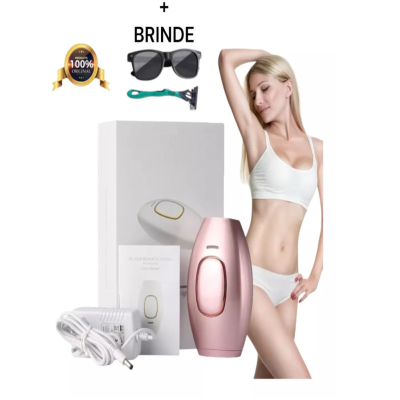 Depilador a Laser IPL Luz Pulsada 900 Mil Disparos – Kit Completo para Depilação