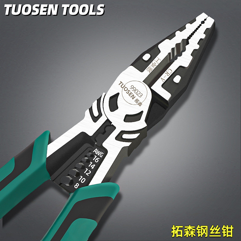 Tuosen ferramentas de Hardware alicate Daquan descascadores de fio alicate eletricista multifuncional alicate de fio tor