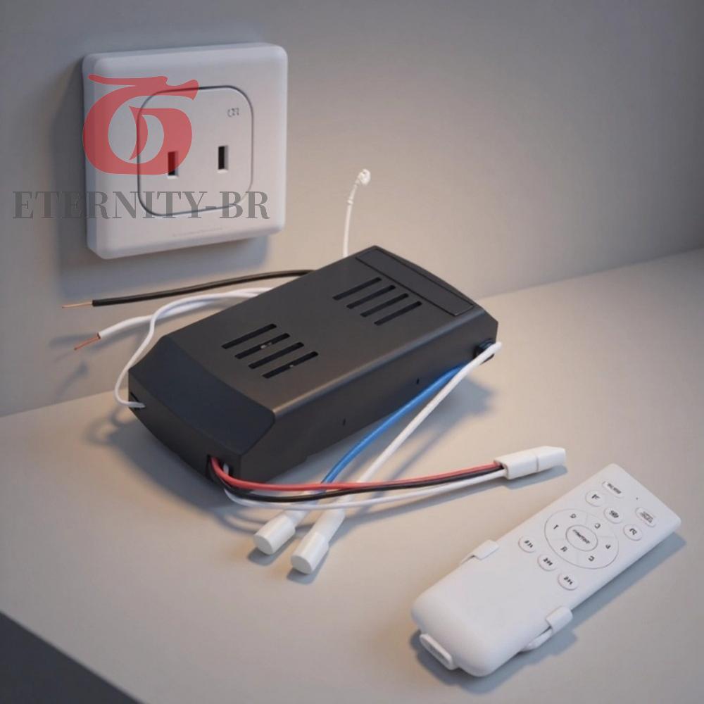Kit De Controle Remoto Para Ventilador De Teto 35W DC Motor Driver DC24V Saída 6 Configurações De Velocidade