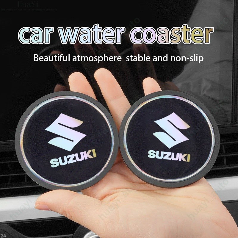 Apoio de Copo de Silicone Colorido Refletivo a Laser para Carro, para Suzuki Swift XL7 Vitara Jimny SX4 S-Cross Presso C