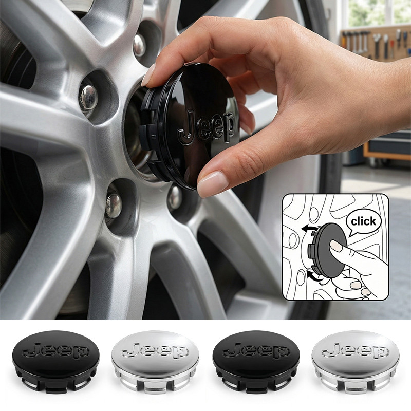 4 Pçs 56mm Centro Da Roda Do Carro Hub Tampa Emblema Accessor Para Jeep Renegado Wrangler JK Grand Cherokee WJ XJ Willys