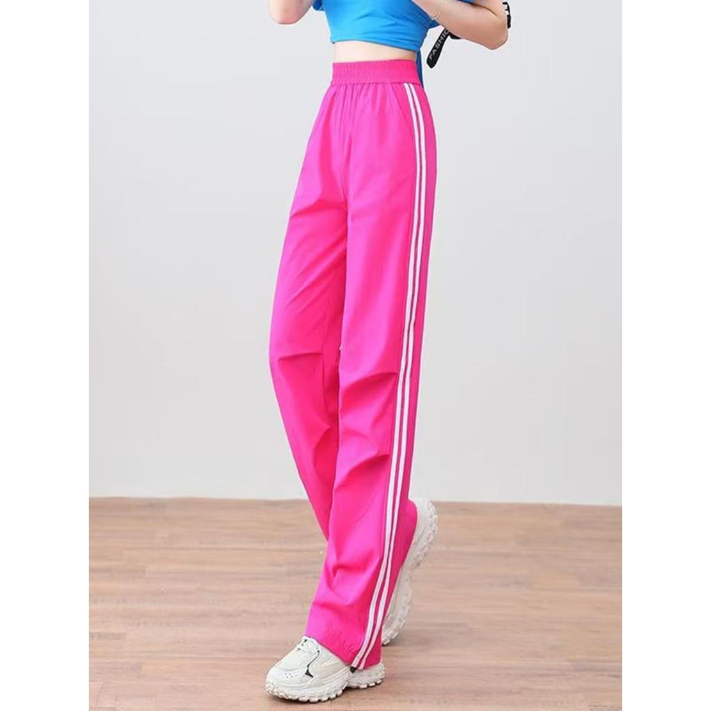 Drape calças estreitas All-Match calças de perna larga senhoras calças de dança quadrada moda moda dança Jazz dança inte