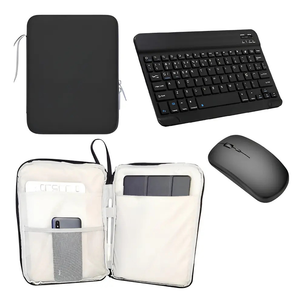 Premium Kit Capa Bolsa Com Teclado E Mouse Para Galaxy Tab S9 Fe . .
