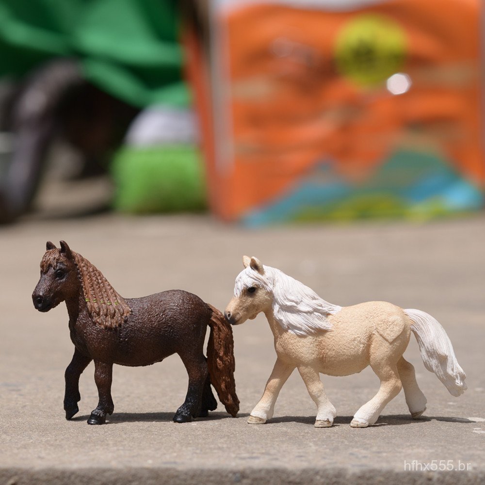 Modelo de brinquedo de plástico sólido German Sile: cavalo em miniatura, cavalo pequeno, cavalo de bolso, pequeno pônei,