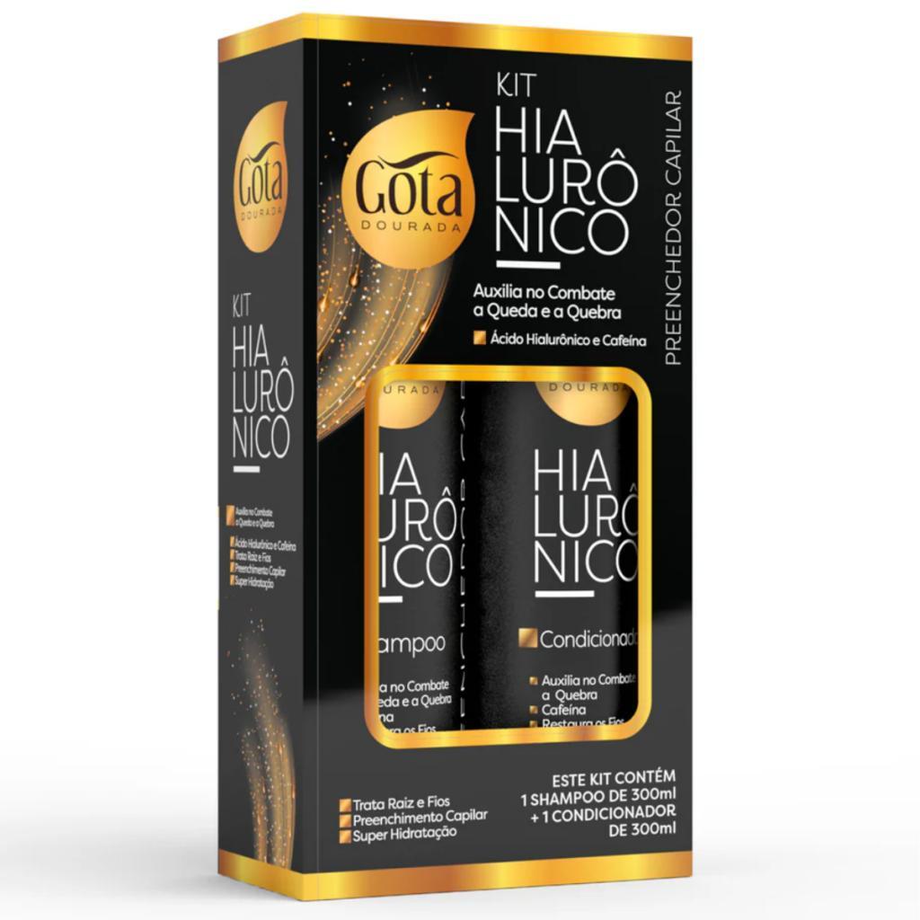 Kit Gota Dourada Hialurônico Shampoo + Condicionador 300ml