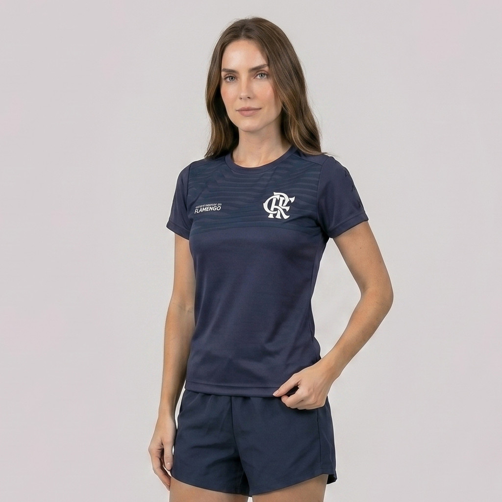 Camisa Flamengo Som Feminina Azul Marinho — imagem 2 de 2