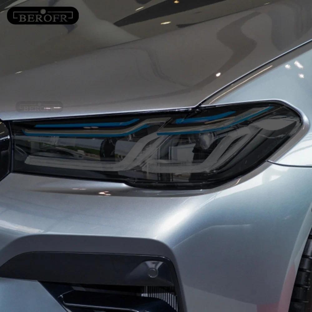 Para BMW M5 F90 Facelift 2020-On Matiz Do Farol Carro Película Protetora Preta Transparente TPU Proteção Adesivo Acessór