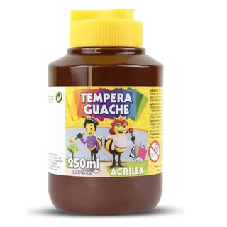 Tinta Guache Marrom 250ml Acrilex Kit tinta guache profissional pintura infantil escolar pintura